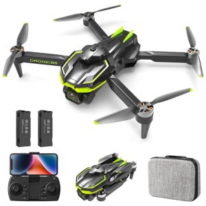 Drone com Câmera 1080P HD para Crianças e Adultos 35 Minutos de Voo Quadricóptero RC com Partida com Uma Tecla HONIVON Preto e Verde