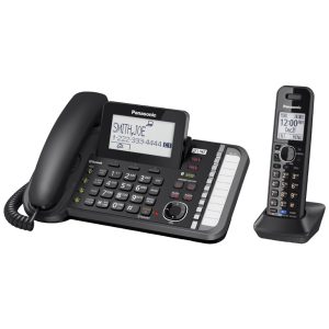 Telefone sem Fio com Bluetooth e secretária eletrônica 1 unidade preto PANASONIC KX TG9581B Preto