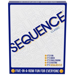 Jogo de Tabuleiro para Adultos SEQUENCE Cada Jogador ou Equipe Tenta Marcar o Número Necessário de SEQUÊNCIAS de 5 Cartas Antes de Seus Oponentes para 12 Jogadores JAX