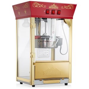 Pipoqueira Elétrica Faz até 108 kg de Pipoca com Panela de 226g e Copo Medidor 110V 850W Olde Midway Vermelha
