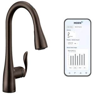 Torneira Cozinha Inteligente com Controle de Voz e Sensor de Movimento Moen Arbor 7594EVORB Bronze