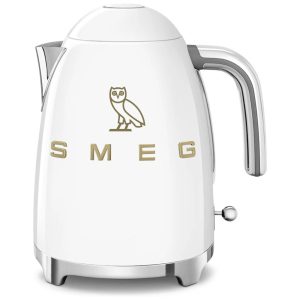 Chaleira Elétrica Smeg x OVO 1.7L Coleção OVO Chaleira SMEG 50's Retro Style 7 Copos Branca