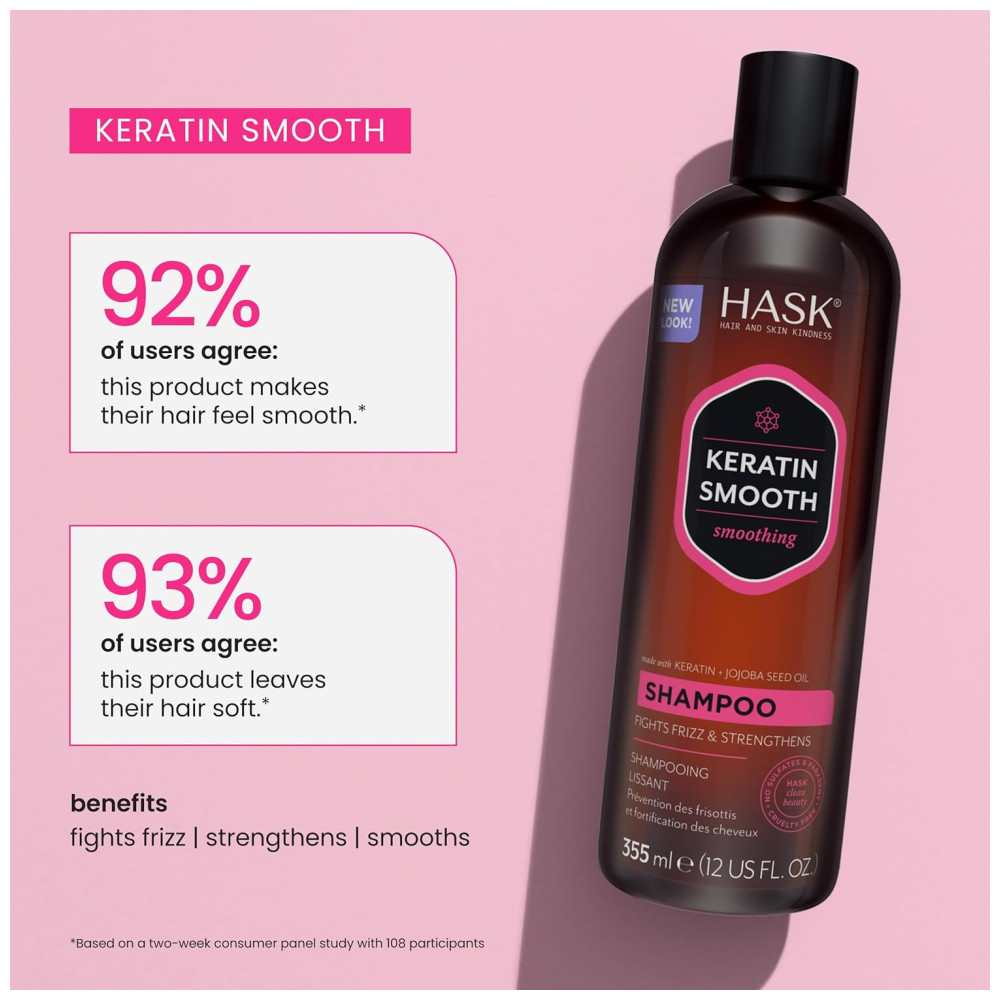Shampoo e Condicionador Todos Tipos de Cabelos Retarda a Queda Para Homens Mulheres 355ml HASK EXOTICS Marrom Escuro - Imagem 5