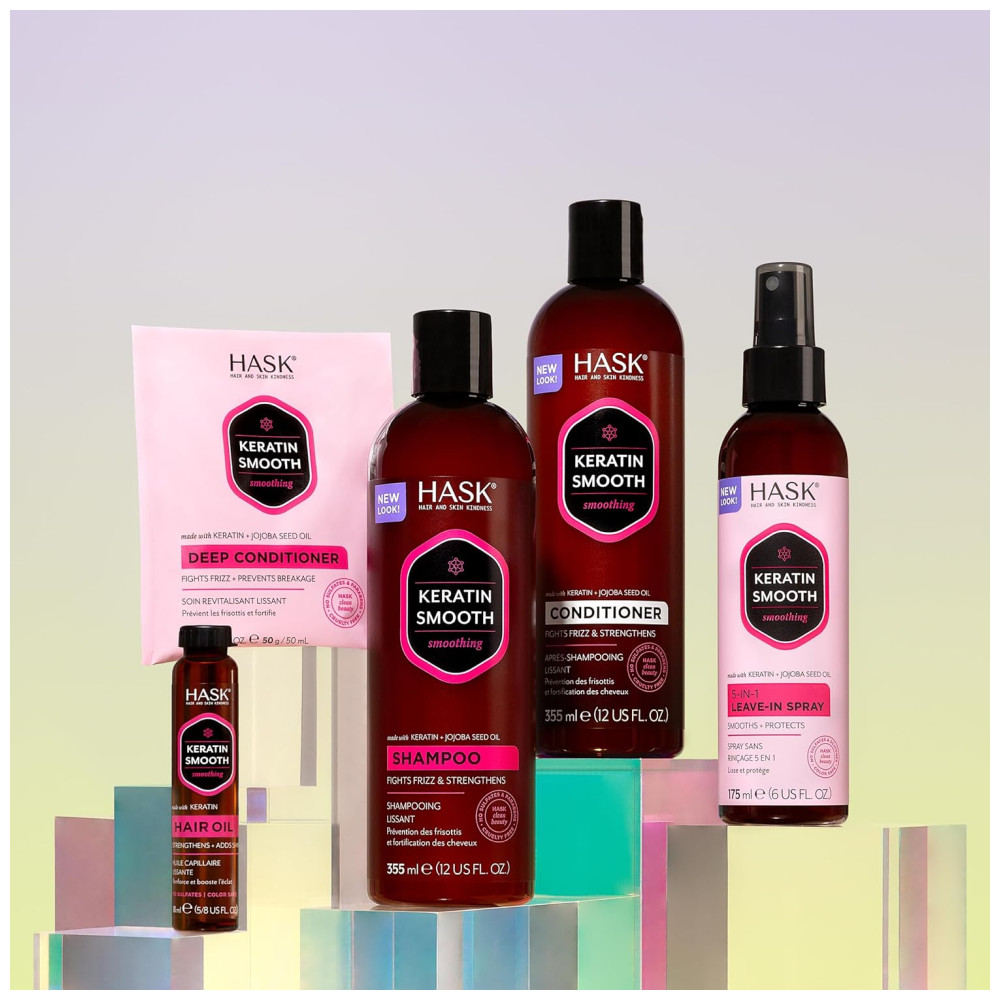 Shampoo e Condicionador Todos Tipos de Cabelos Retarda a Queda Para Homens Mulheres 355ml HASK EXOTICS Marrom Escuro - Imagem 8