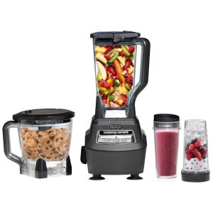 Liquidificador de Bancada 2 Litros com 4 Funções para Smoothies Processamento Massa Bebidas 1500W 110V Ninja BL770 Preto
