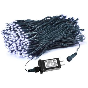 Pisca Pisca 200 LED 20 Metros a Prova dÁgua com 8 Modos para Decoração de Halloween e Natal Branco