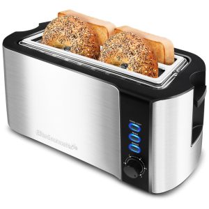 Torradeira de 4 Fatias com 6 Níveis de Tostagem 1300W 110v ELITE GOURMET ECT 3100 Prateado