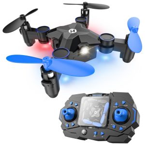 Mini Drone para Crianças com Giros 3D 3 Velocidades Pairar Automático e Função Decolagem e Pouso Holy Stone HS190 Azul