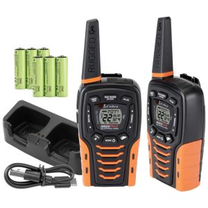 Rádio Comunicador Walkie Talkie Cobra ACXT645 à Prova d'Água Recarregáveis 22 Canais Rádio Bidirecional de Longo Alcance de 563 km