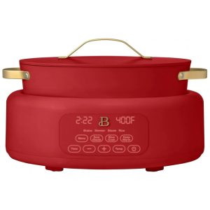 Panela elétrica multifunções Beautiful 10 em 1 6L vermelha 1500W 110V painel touch