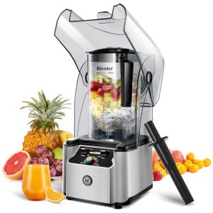 Liquidificador Profissional 23L com Escudo Silencioso e 15 Velocidades 110V 2200W WantJoin Prata