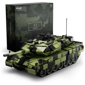 Kit de Construção Tanque Leopard II A7 com 2069 Peças para Adultos Nifeliz Verde