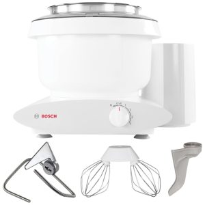 Batedeira Bosch Universal Plus 500 Watts 65 Litros com Acessórios Extra e Extensor NutriMill para Gancho de Massas