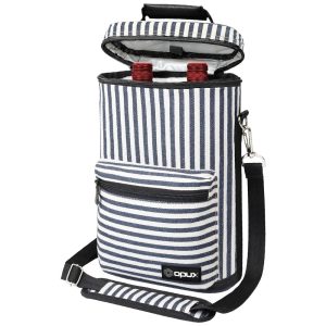 Bolsa Térmica Para Transporte de Vinhos até 2 Garrafas Branca OPUX Branco