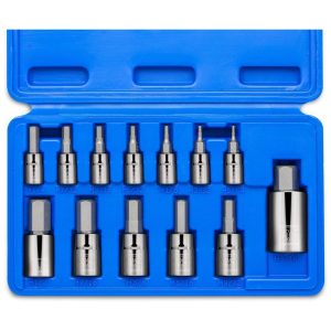 Ferramenta Automotiva SAE 5 64 9 16 Conjunto de 13 Peças NEIKO 10075A Azul