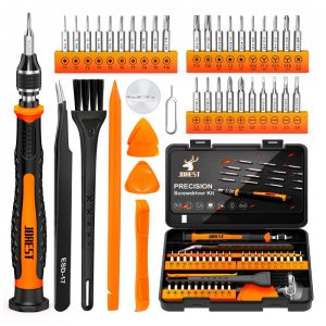 Kit de Chaves de Fenda de Precisão JOREST 40 Peças CR-V Amarelo 30 Bits Torx Triwing Phillips