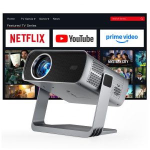 Projetor Smart XuanPad Cinza Suporte 4K Nativo 1080P Foco Automático WiFi Bluetooth Suporte 360°