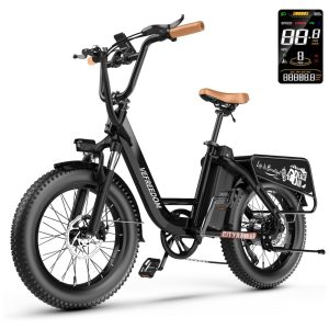 Bicicleta Elétrica CityRang 4.0 – Motor 750 W (Pico 1500 W) Bateria 48V 20Ah Removível 7 Velocidades Freios a Disco Duplo 20” Pneus Fat Alcance até 112 km