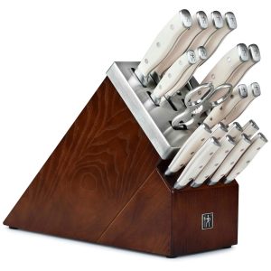 Henckels Conjunto de Facas em Aço Inoxidável com Bloco de Bancada 20 Peças Branco