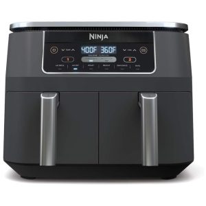 Fritadeira Elétrica 6 em 1 Capacidade 7.5L com Cesta Dupla 1690W 110V Ninja DZ201 Foodi Cinza Escuro