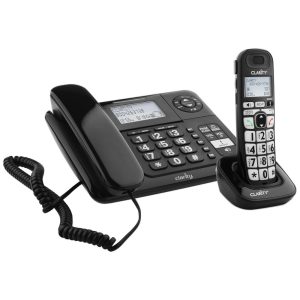 E814 Telefone sem Fio Expansível até 4 Aparelhos Compatível com Aparelho Auditivo 1 Ap CLARITY 1126 E814CC Preto