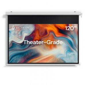 Tela de Projetor Motoriza 120" Valerion Resistente à Água Ultra HD 4K8K Quadro de Alumínio para Cinema em Casa e Ao Ar Livre