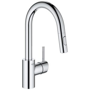 Torneira Cozinha com Pulverizador de Dupla Função e Fácil Instalação Acabamento StarLight GROHE 31479001