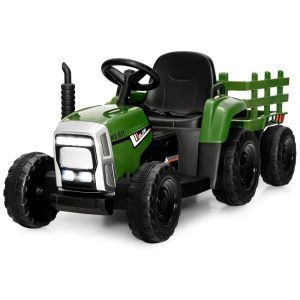 Carro Elétrico Infantil 1 Assento com Controle Remoto 3 Marchas USB e Luzes LED 12V Costzon Verde