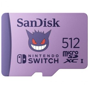 Cartão de memória SanDisk microSDXC 512GB Pokémon Gengar para Nintendo Switch