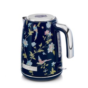 Chaleira elétrica inox 17L Laura Ashley azul marinho Elveden fervura rápida 1500W com desligamento automático e proteção contra fervura a seco 110V