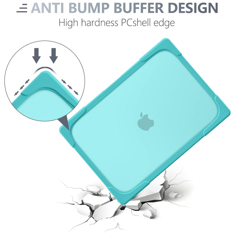 Capa Rígida Batianda MacBook Pro 13" Azul Claro – Modelos A2289 A2251 A2338 M1/M2 com Suporte Dobrável - Imagem 6