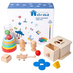 Kit de Brinquedos Montessori para Bebês de 9 a 15 Meses Adena Montessori