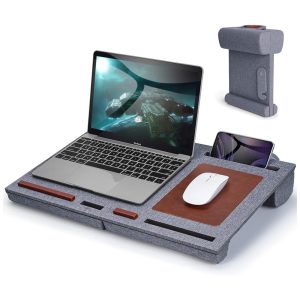 Suporte Portátil e Ajustável para Laptop com Mouse Pad MIRODDI Cinza