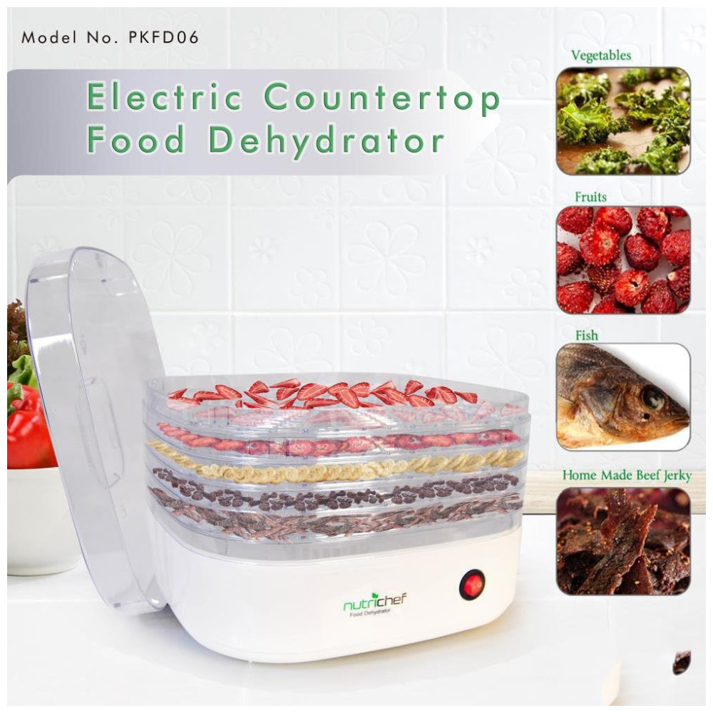 Desidratador de Alimentos Professional 5Trays NUTRICHEF AZPKFD06 Branco - Imagem 4