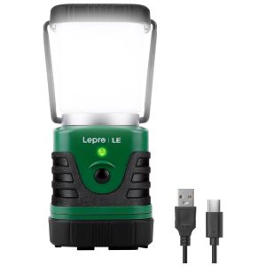 Lanterna LED Recarregável 1000 Lúmens 4 Modos de Luz Fonte de Energia À Prova Dágua USB LIGHTING EVER 3300008 Verde Escuro