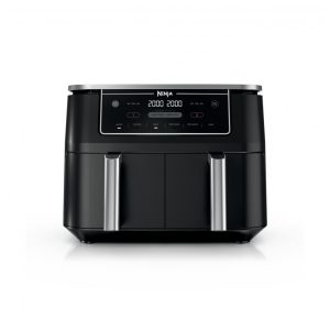 Fritadeira Elétrica Air Fryer Ninja DZ302 Preta 100 L Cestas Duplas 6 em 1 DualZone 1690 W 110V