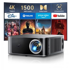 Projetor Smart TOPTRO Cinza WiFi 6 Bluetooth 36W Dolby Audio 1080P X9 240V