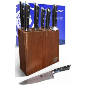 Conjunto de Facas Série Gladiator Aço Inoxidável 8 Peças DALSTRONG GS 8pc Block Preto