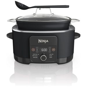 Panela Elétrica Multifuncional 8 Litros 6 em 1 com Tampa de Vidro e Colher Integrada 110V Ninja MC1010 Preta