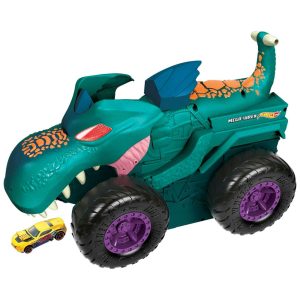 Caminhão Monstro Hot Wheels Mega Wrex Chompin Brinquedo em Escala Grande Mattel