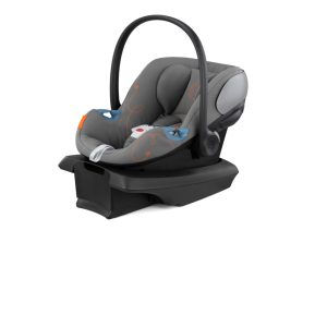 Cadeira de Bebe para Carro com Proteção Linear Contra Impactos Laterais Apoio de Cabeça Ajustável em 11 Posições e Base Safelock Cybex Aton G Cinza