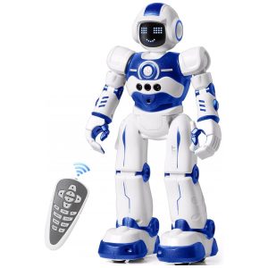 Robô Programável Inteligente EduCuties com Controle Remoto e Detecção de Gestos para Crianças Acima de 3 Anos Branco e Azul