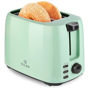 iSiLER Torradeira de 2 Fatias com 7 Níveis de Tostagem 750W 110V Verde