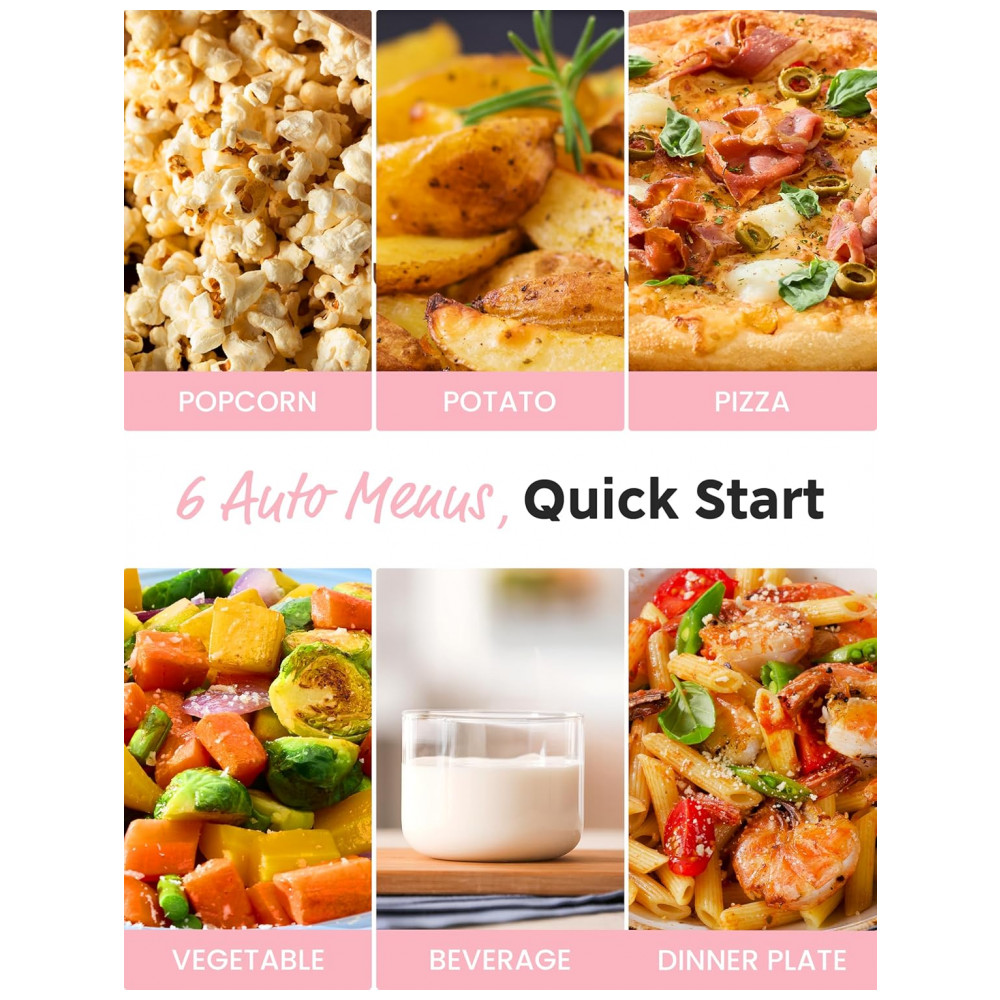 Micro-ondas Compacto COMFEE Retro 2548 litros com 9 Programas Pré-definidos Cozimento Multifásico Função Silenciosa - Vermelho 900W - Imagem 3