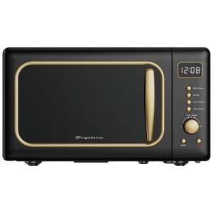 Frigidaire Micro-ondas Retro EMW788RETRO 19L Preto Dourado com 700W e Design Vintage