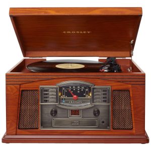 Vitrola Toca Discos 3 Velocidades sem fio com USB e Entrada AUX 78 RPM CROSLEY CR42D PA Marrom