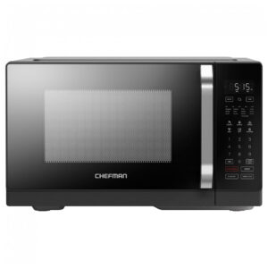 Forno micro-ondas de bancada MicroCrisp 23L Chefman preto 900W micro-ondas 1800W convecção crisp 10 níveis de potência 110V