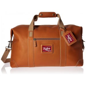 Bolsa de Viagem Masculina Clássica de Couro RAWLINGS Marrom