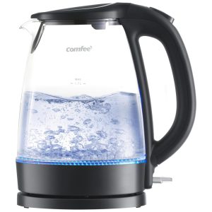 Chaleira elétrica. 1.7L Caldeira de água quente. 1500W Ferva rápida. Chaleira de chá elétrico de vidro com indicador.COMFEE