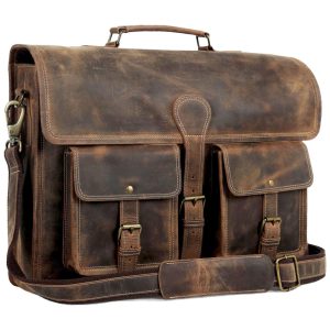 KPL Bolsa Pasta de Couro para Laptop Masculino KOMALS PASSION LEATHER FBA6797810 Marrom